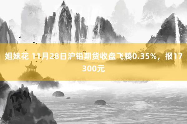 姐妹花 11月28日沪铅期货收盘飞腾0.35%，报17300元