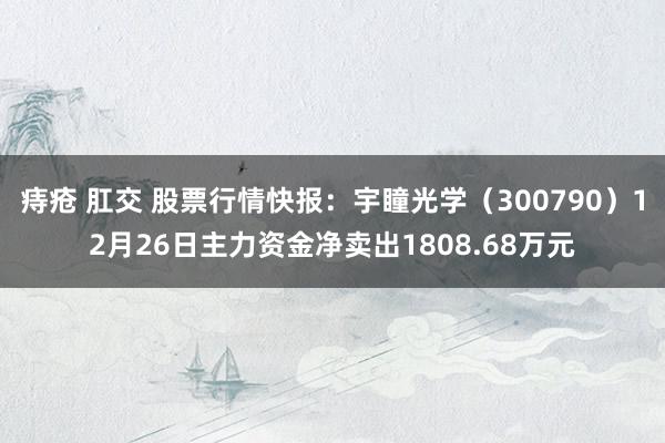 痔疮 肛交 股票行情快报：宇瞳光学（300790）12月26日主力资金净卖出1808.68万元