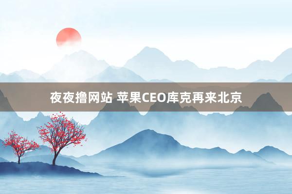 夜夜撸网站 苹果CEO库克再来北京